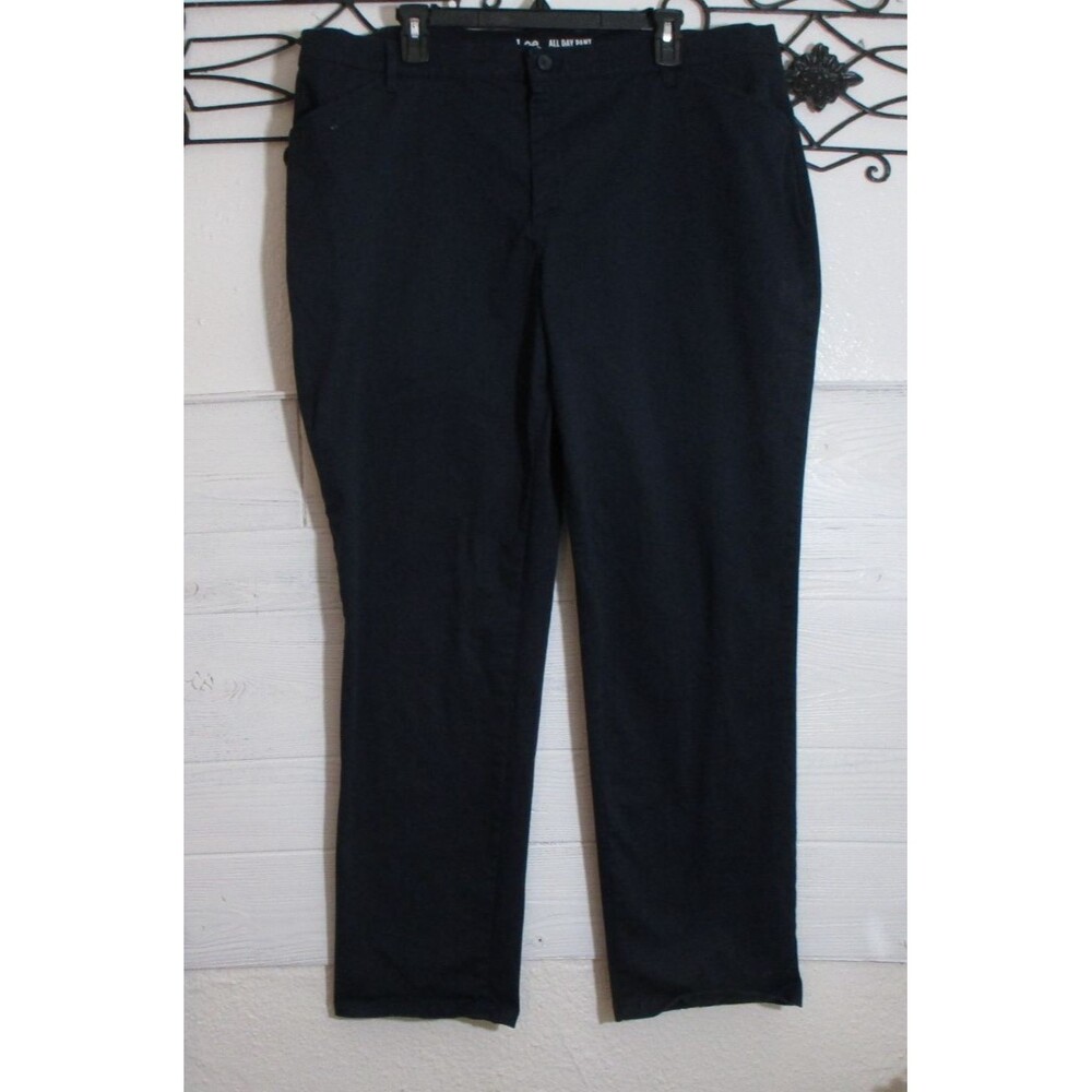 Lee All Day Pants Women's Size 18W Blue Pockets Stretch